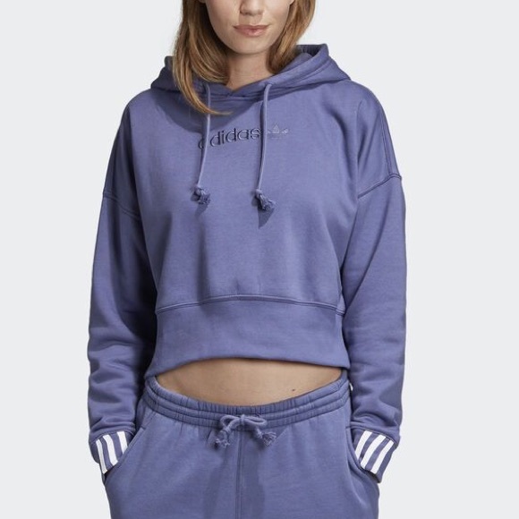 Purple ADIDAS coeezee Hoodie sweatshirt - Picture 2 of 6